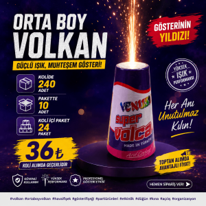 Soğuk Orta Boy Volkan Düğün Gösterisi